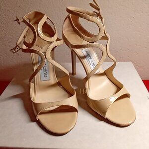 Jimmy Choo Lang Shoes Heels Sandals Patent Leather